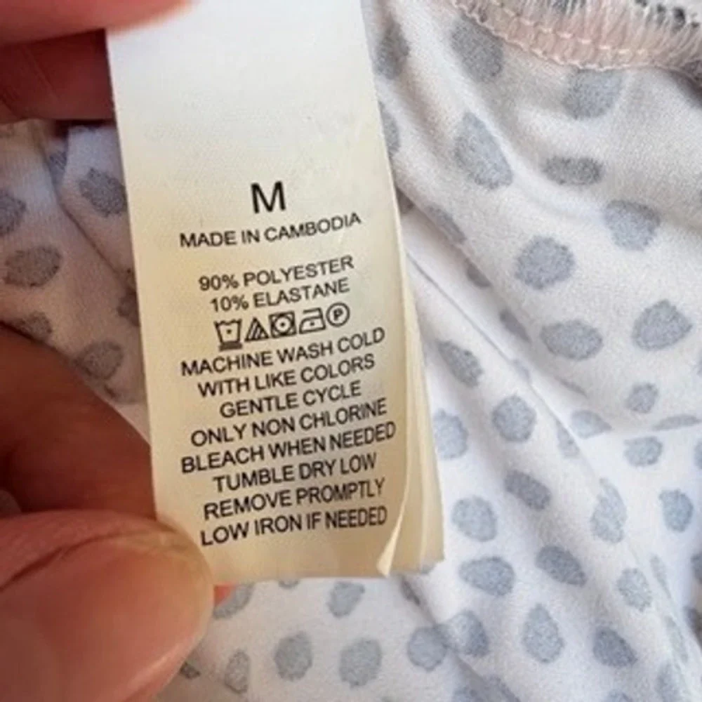 Kate Spade New York Pink Polka Dot Pajama Top Womens Medium Short Sleeve Cozy